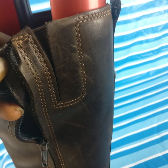 Wool Lining Knee high Zip up Tall Boot Waterproof Leather Fall/Winter 40/9.5WIDE - Picture 3 of 11